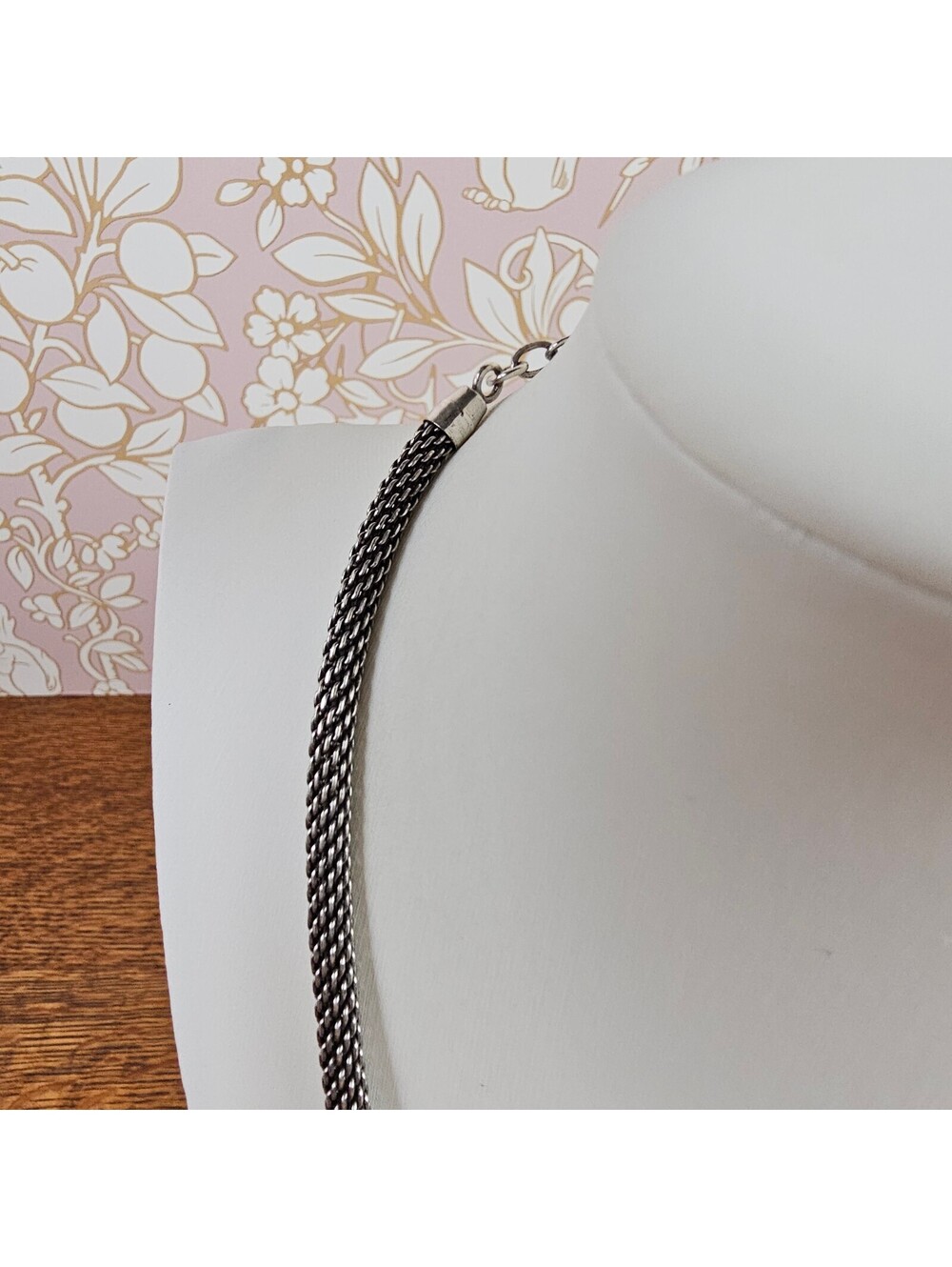 Brighton Silver Mesh Beaded Necklace Crystal Glass Multicolor 17-19 Inch - Picture 7 of 11